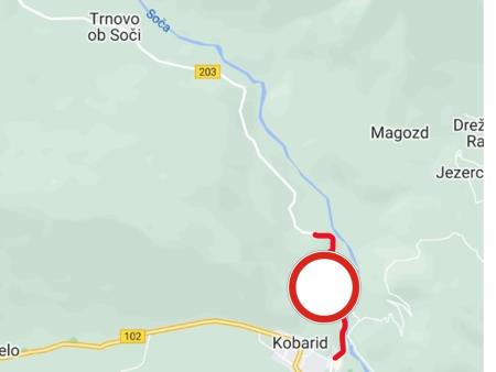 PODALJŠANJE POPOLNE ZAPORE NA CESTI ŽAGA-KOBARID