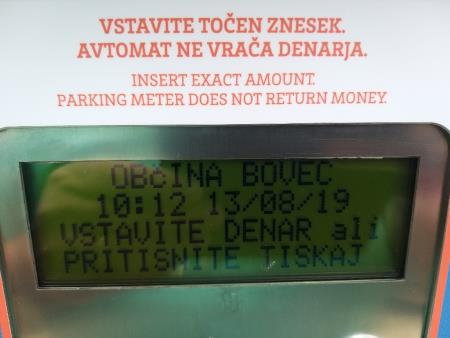PRVI PARKOMAT V BOVCU JE POSTAVLJEN 1